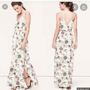 Loft floral wallpaper maxi dress